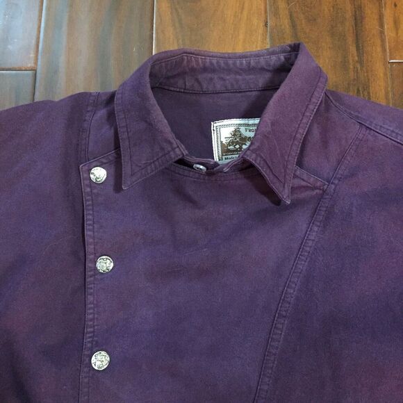 Vintage Frontier Rider Denim Shirt Mens XL USA Costume Cowboy Role Playing West - Picture 4 of 10